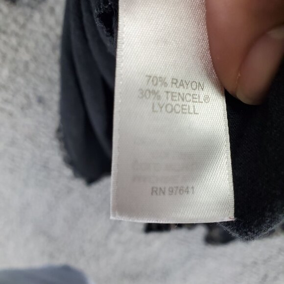 J. Jill Top Womens XL Black Floral 3/4 Sleeve Lightweight Relaxed Fit Blouse - Picture 3 of 9